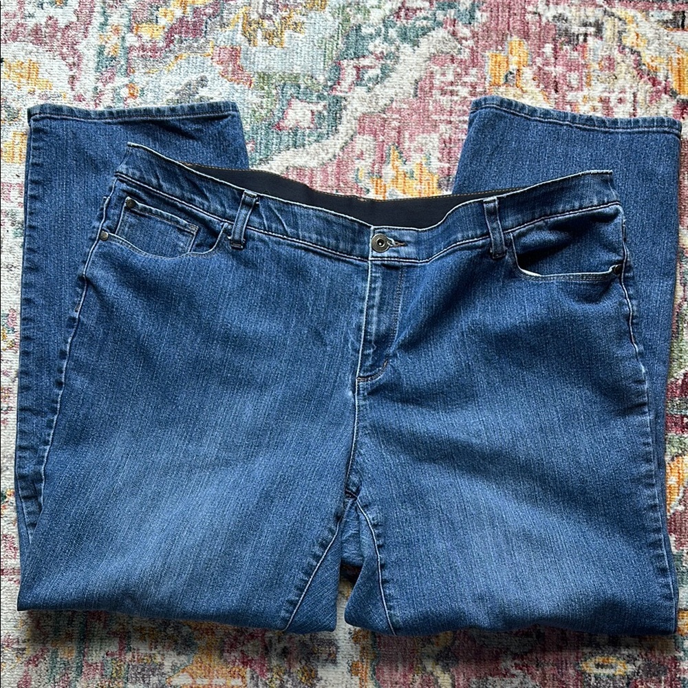 CJ Banks Classic Blue Straight Leg Jeans